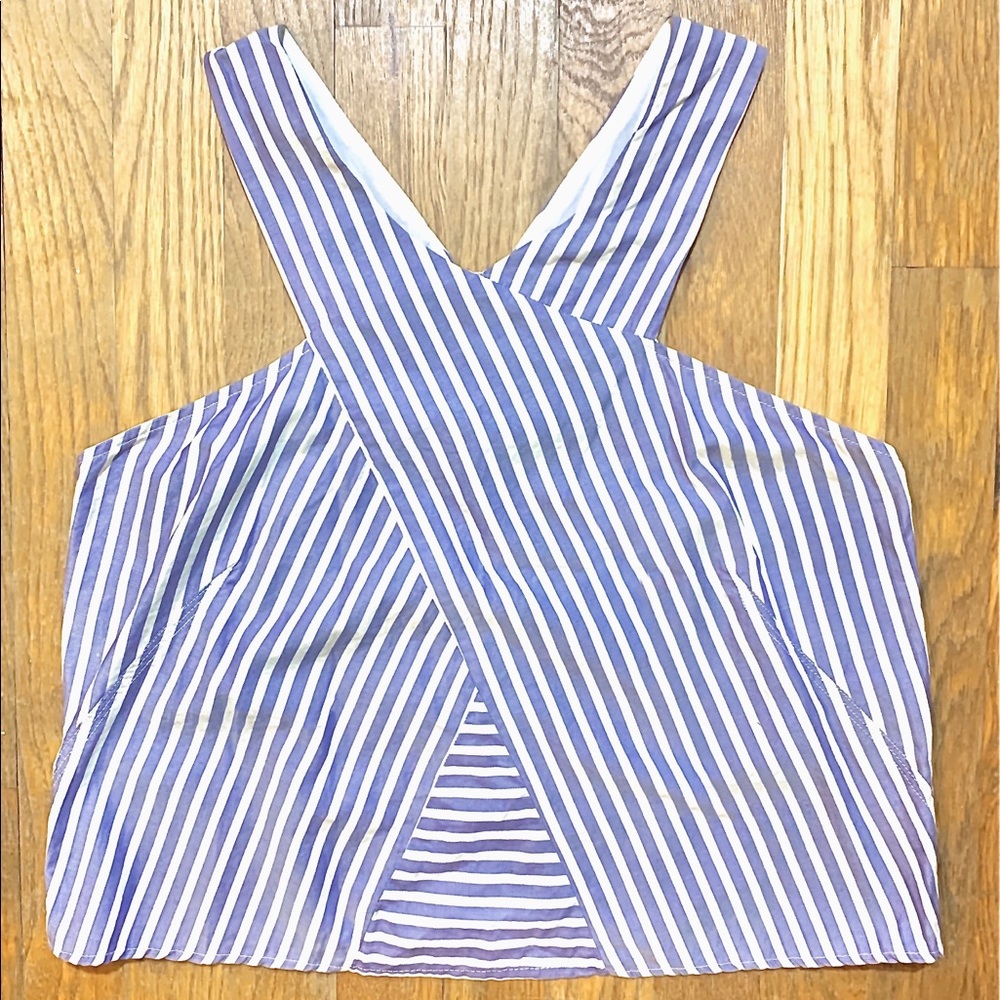Zara cotton striped sleeveless top